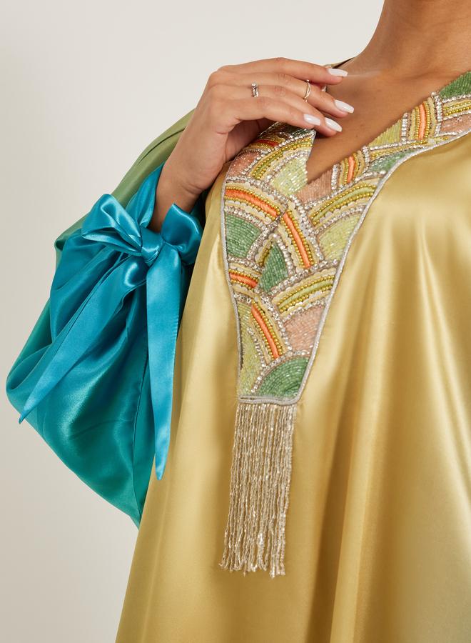 Maxim Creation Embroidered Detail Ombre Jalabiya - Image 5